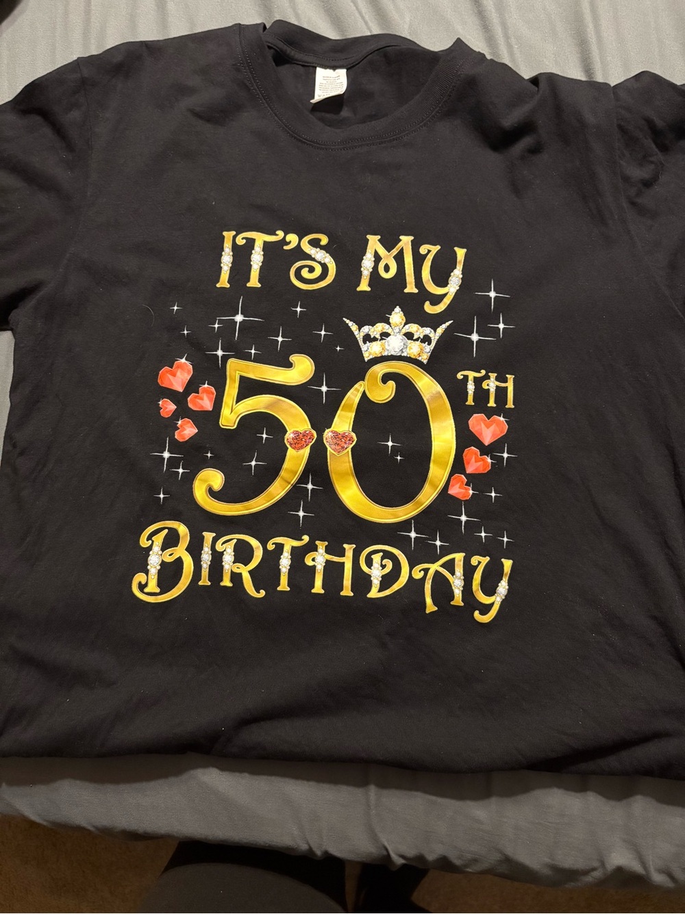 Black "It's My 50th Birthday" Graphic Tee